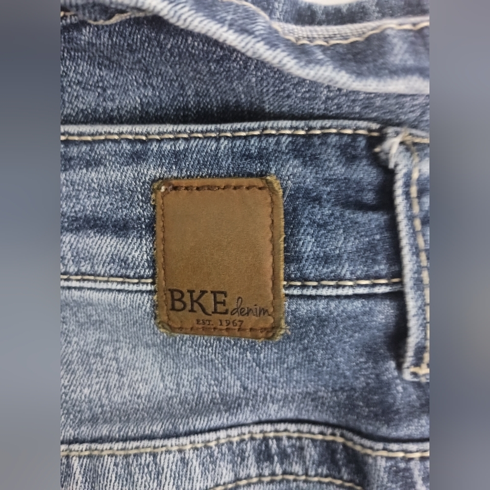 BKE Payton Designer Dark Blue Wash Denim Bootcut Jeans(#471) - Picture 9 of 10